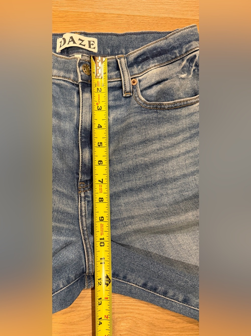 DAZE Pleaser High-Rise Wide Ankle Medium Wash Raw Hem Wide Awake Vintage Size 28 - Picture 10 of 13